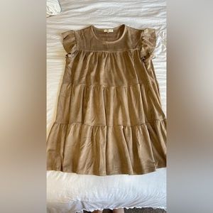 Light brown/ tan suede dress.